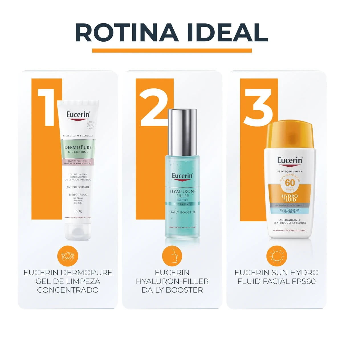 Eucerin Sun Hydro Fluid Protetor Solar Facial FPS 60 50ml