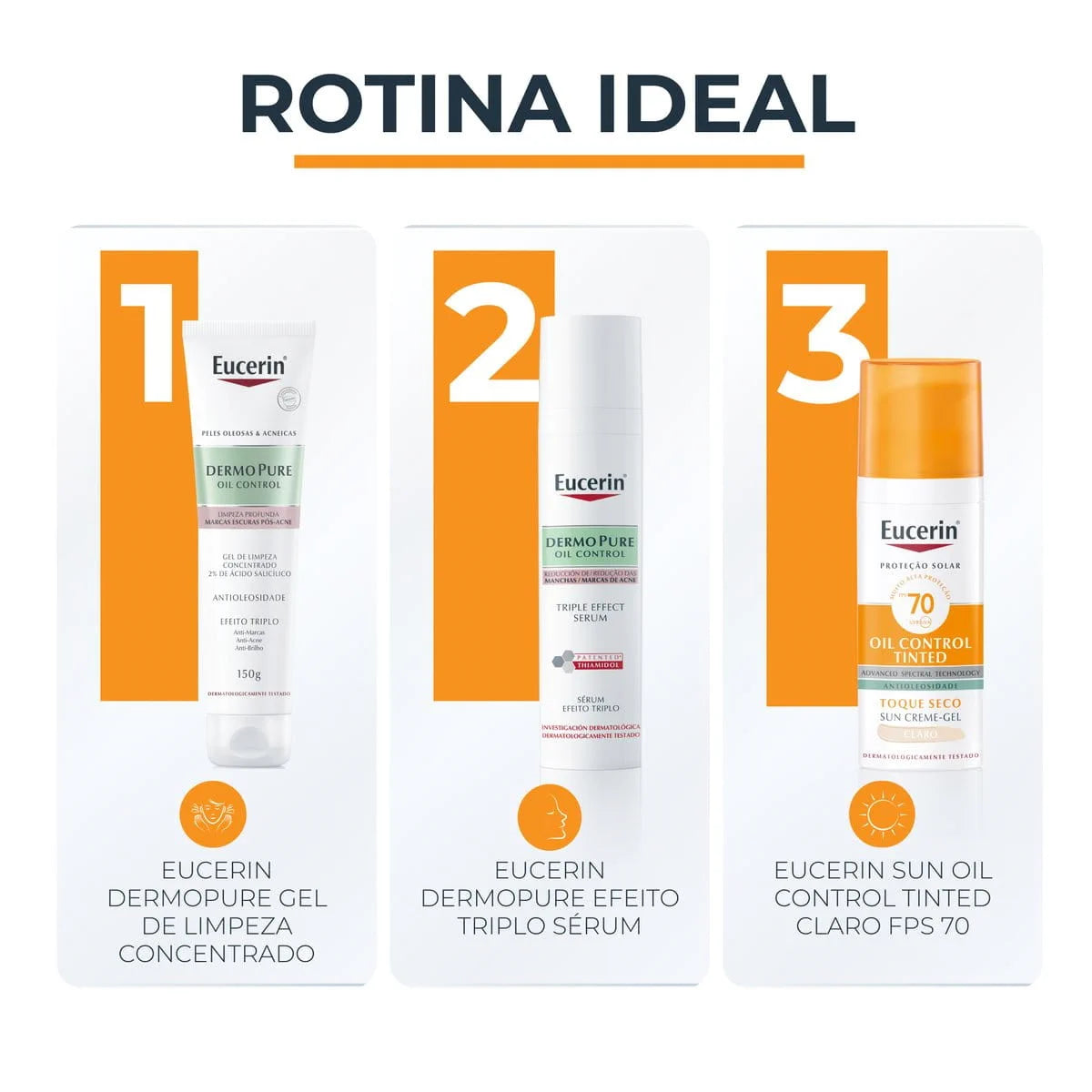 Protetor Solar Eucerin Oil Control Gel Creme Tinted FPS 70