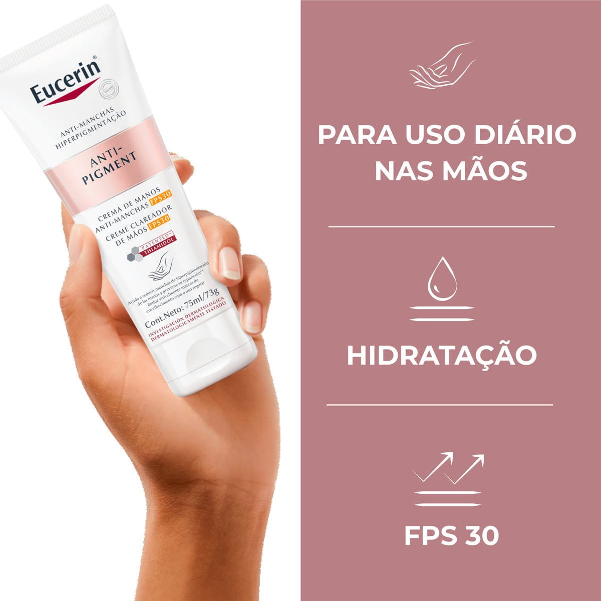 Eucerin Anti-Pigment Creme Clareador de Mãos FPS 30 75ml