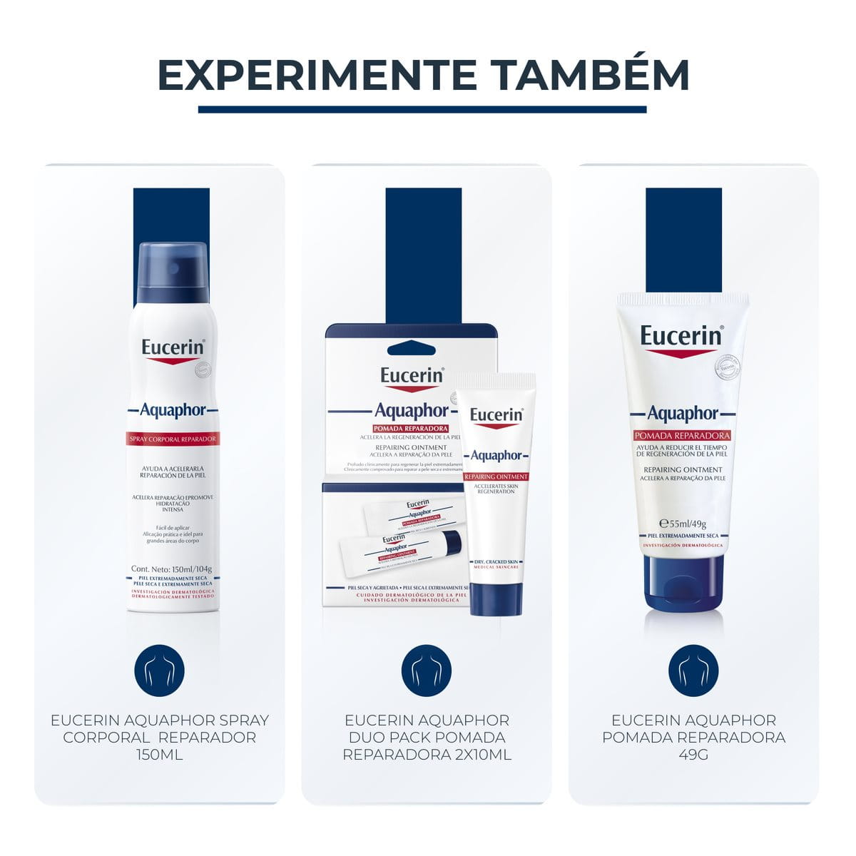 Eucerin Aquaphor DuoPack Pomada Reparadora Intensiva Hidratação 2x 10ml