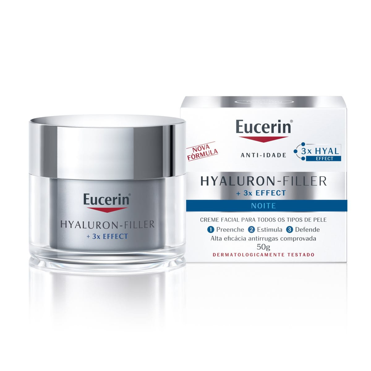 Eucerin Hyaluron-Filler 3x Effect Creme Antirrugas Noturno 50ml